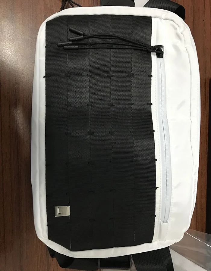 

Pop Fashion white and red tatical chest rig hip hop streetwear functional chest bag cross shoulder bag