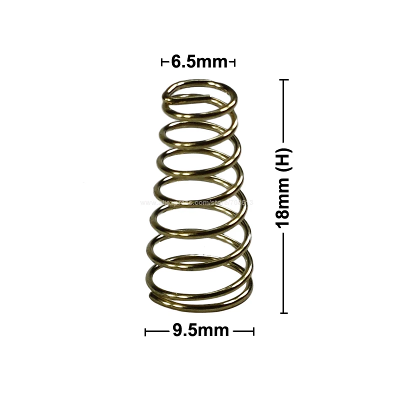 DIY Золотая батарейка с покрытием/опорные пружины 9,5 мм(D) x18мм(H) для фонарей-10 шт