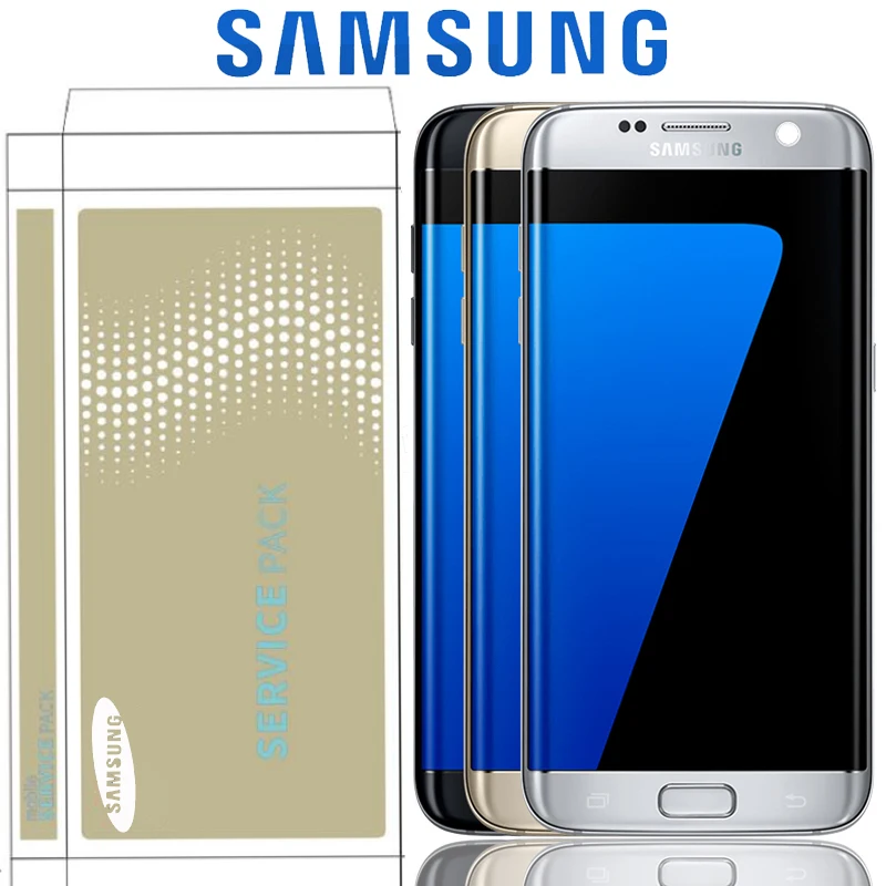 

Original 5.5'' SUPER AMOLED For Samsung Galaxy S7 Edge G935 G935F G935FD LCD Display With Screen Digitizer Assembly With Frame