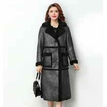 Пальто из натурального меха, Женское зимнее пальто из овечьей шерсти, Женская Корейская шерстяная куртка, женская одежда, Manteau Femme 5895 YY822