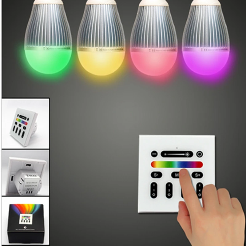 Mi light 2.4G 4-Zone Touch Screen RGB RGBW Led Controller Wireless RF Remote Controller for Mi Light Led Bulb Led Strip Light