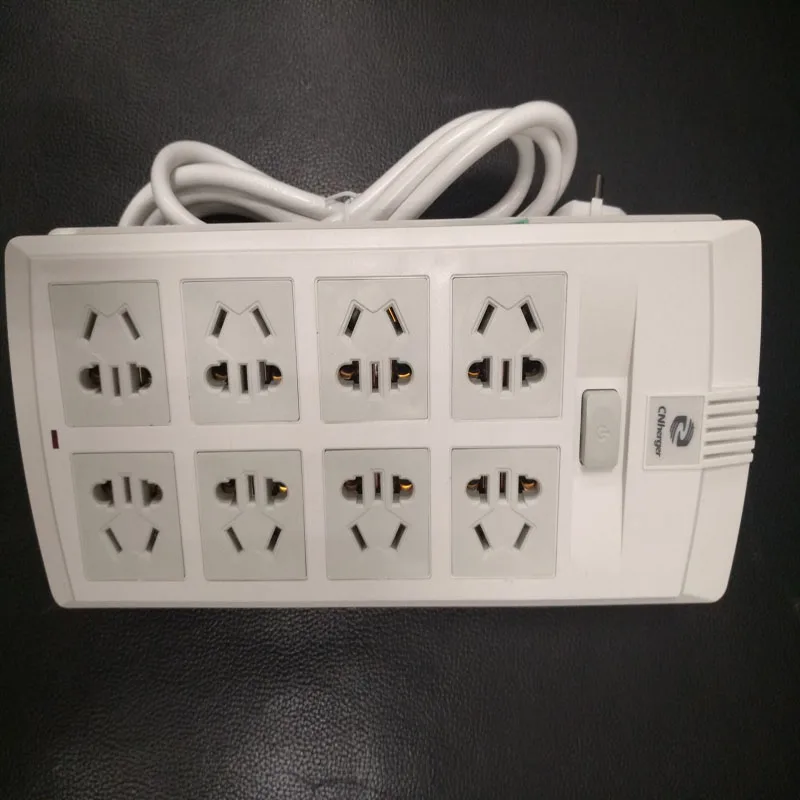 

EU Plug Power Outlet 8 AC Power Charger Wall Socket Plug Mains Lead Strip Adapter With 1.8M/2.8M/5M Extension Cable Socket