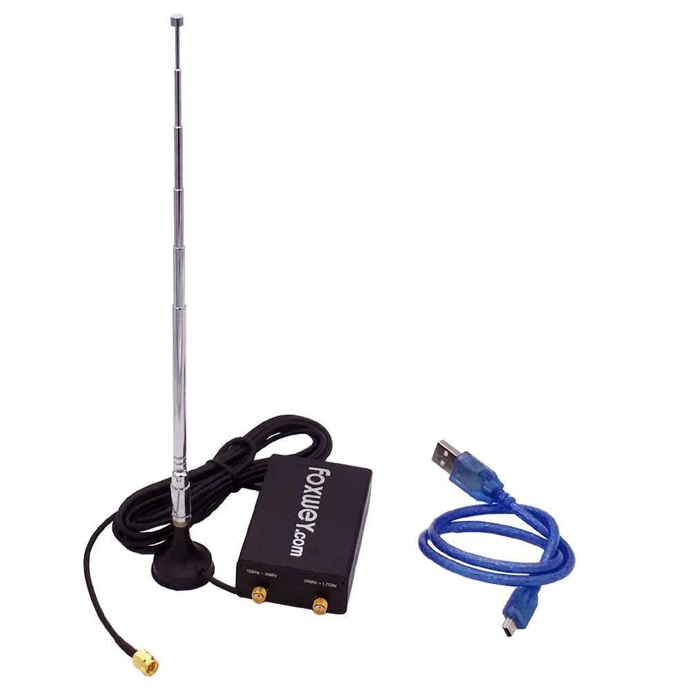 

Best RTL SDR radio receiver with free SDR radio software with Chip RTL2832 SDR R820T2 for 100KHz-1.7GHz full spectrum FOXWEY