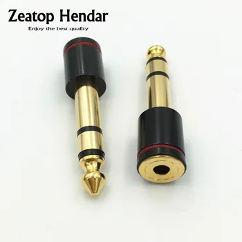 

100Pcs Brass 6.35mm 1/4" Male Plug to 3.5mm Stereo Female Jack 6.5 to 3.5 Headphone Audio Adapter for Microphone Connector