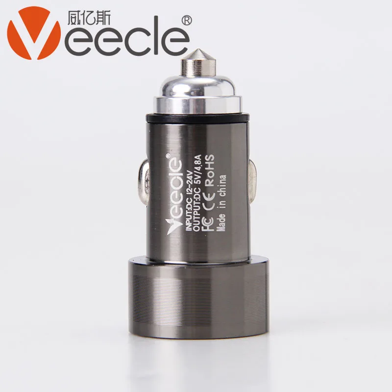 Лидер продаж 2019 года алюминий сплав 12 В dual usb quick charge зарядник телефона для