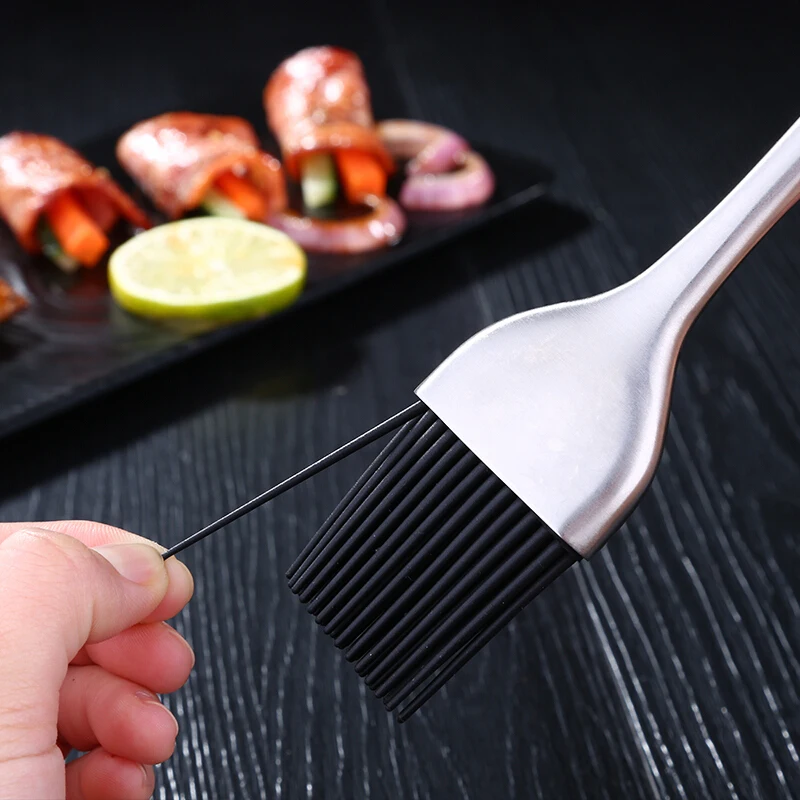 BBQ силиконовые щетины склеивания нержавеющая сталь Ручка сделать гриль легко новые высококачественные щетки для барбекю силиконовая кисть для масла