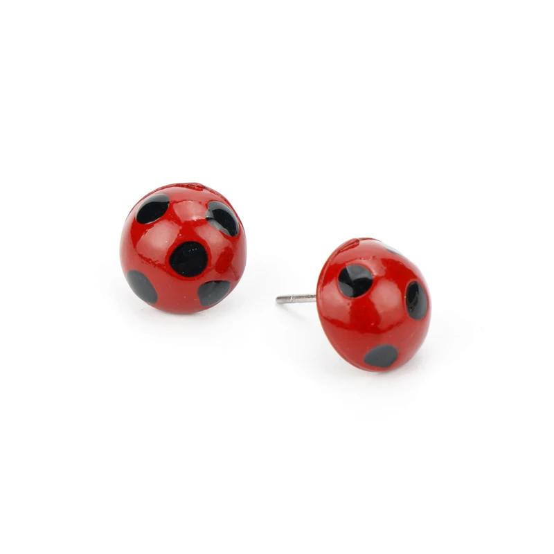 Buy Miraculous Ladybug Stud Earrings Red