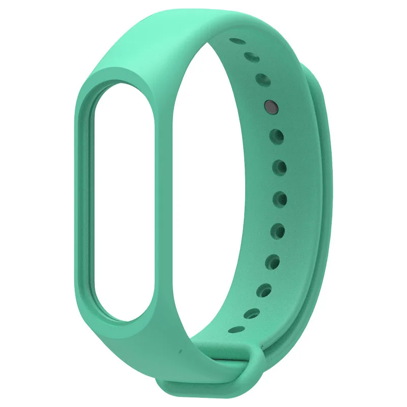 Mi Band 4 3 Sports Dual Pure Color Silicone Wrist Band Strap for xiaomi mi band 4 3 Replacement bracelet Miband 4 3 Straps - Цвет: dark green