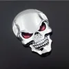 motor bike stickers 3D Bicycle Stickers Skull Bone scooter Sticker Metal Bike motor Sticker Chrome Sliver Car Emblem Badge Decal ► Photo 1/6