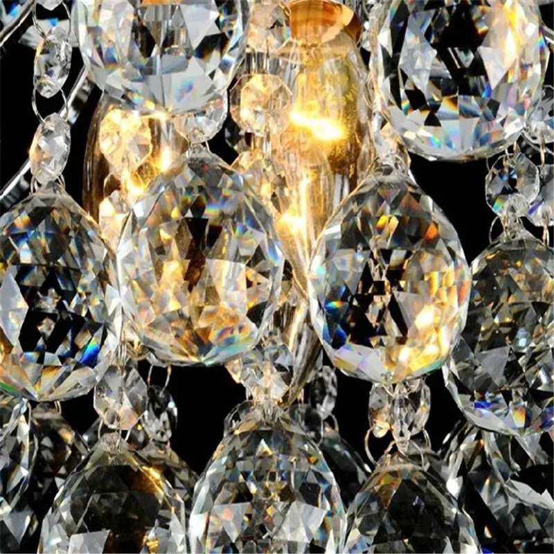 Роскошь 3 Свет хрустальная люстра Гостиная лампа плафоны lustres de Кристал внутреннего освещения хрустальные подвески