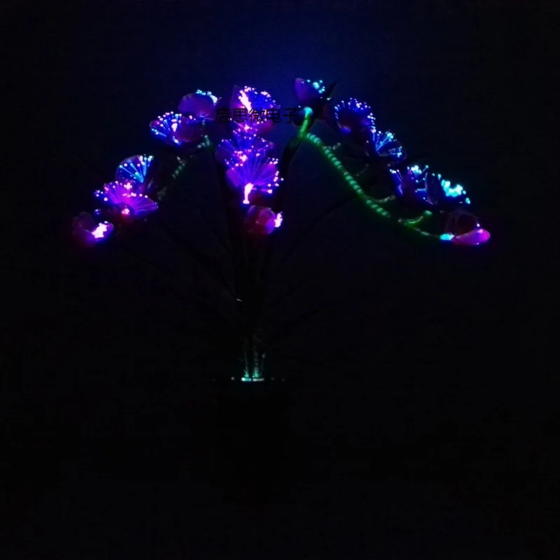 ORCHID Purple Artificial flower arrangement with electric led lights lamps
