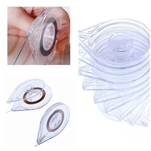 

Hot item! 10Pcs Women Beauty Nail Art Striping Tape Line Cases Tool Sticker Roller Boxs Holders