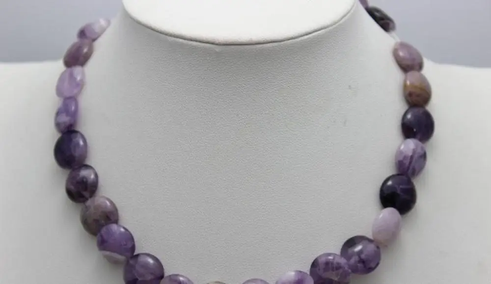 

Coin Amethyst necklace DIY material 12mm 14-15INCH 5.24
