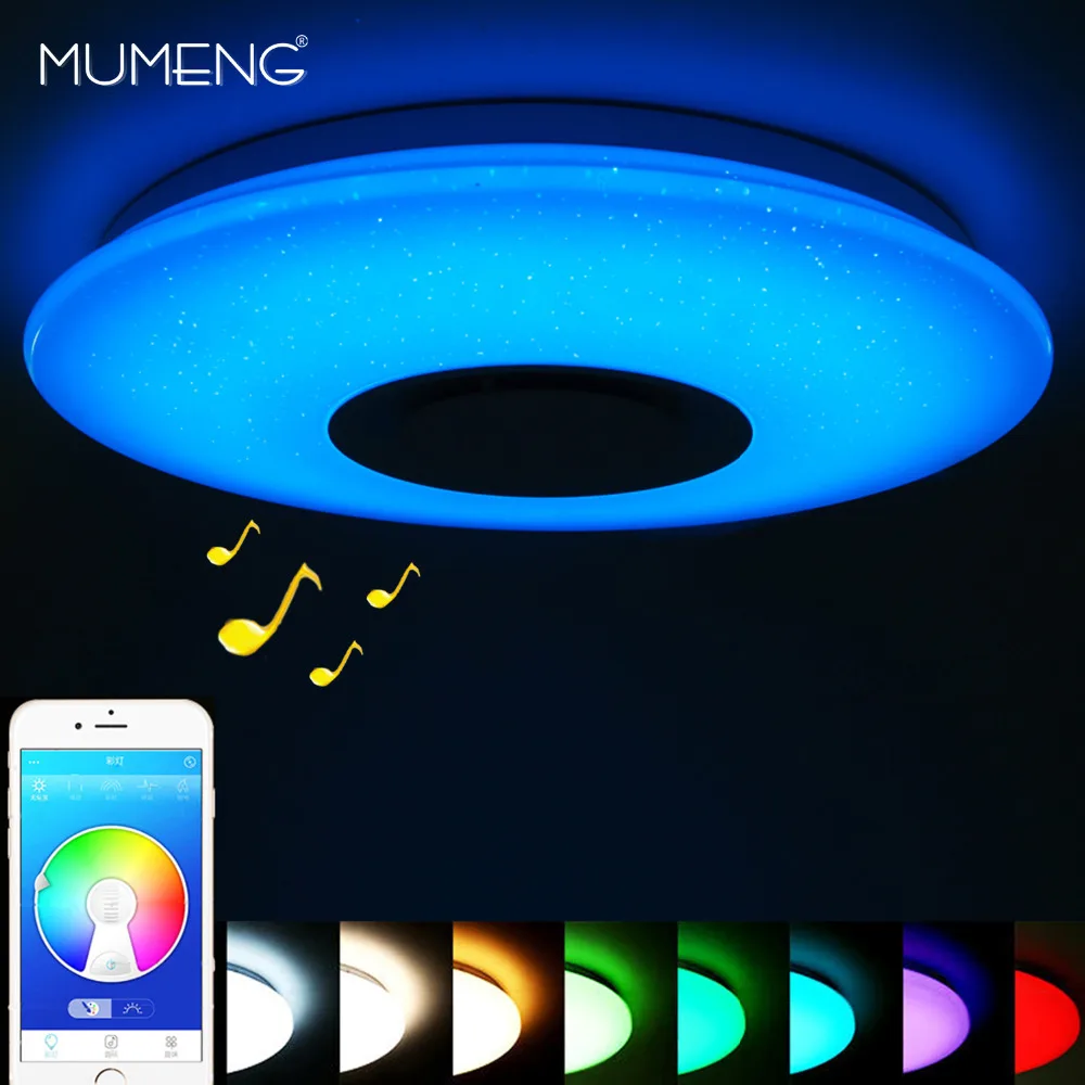 

Modern LED Ceiling Lights Bluetooth Music Light RGB Dimmable 36W APP Remote Control Foyer Bedroom Smart Ceiling Lamp
