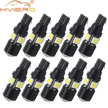 10X White Red Blue Led Wedge Led 196 168 4SMD 5050 Auto Led Auto Lamp width lamp license plate Lens Light scatter Bulbs