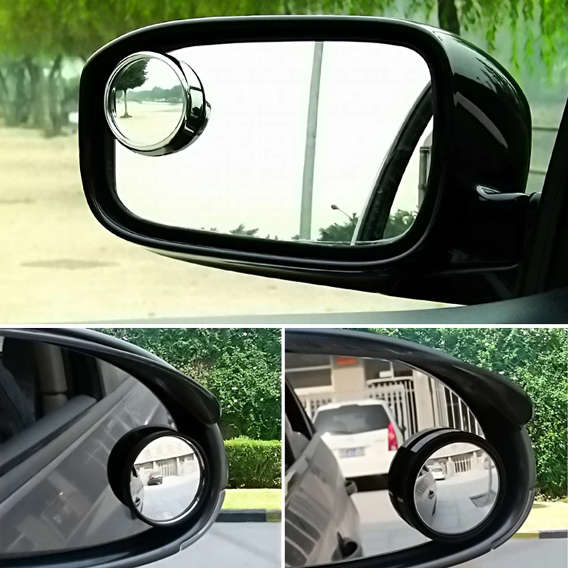 

2pcs Auto Side 360 Wide Angle Round Convex Mirror Car Vehicle Blind Spot Dead Zone Mirror RearView Mirror Small Round Mirror