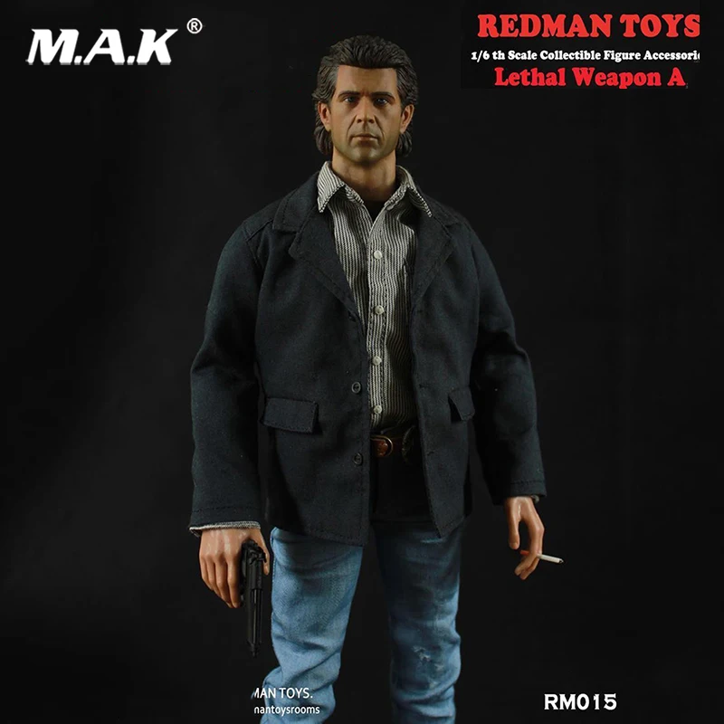 

REDMAN TOYS RM015 1/6 Scale Lethal Weapon Mel Columcille Gerard Gibson Head Suit For 12" Action Figure Male Body Model Toys ACC