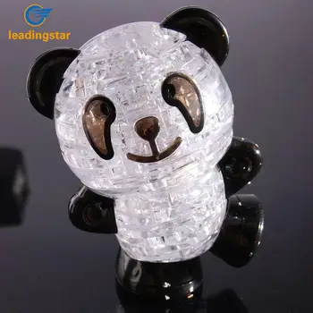

RCtown Panda 3D Crystal DIY Lovely Flashing Jigsaw Puzzle 53 PCS Great Educational Souptoys Toys for Children With zk30