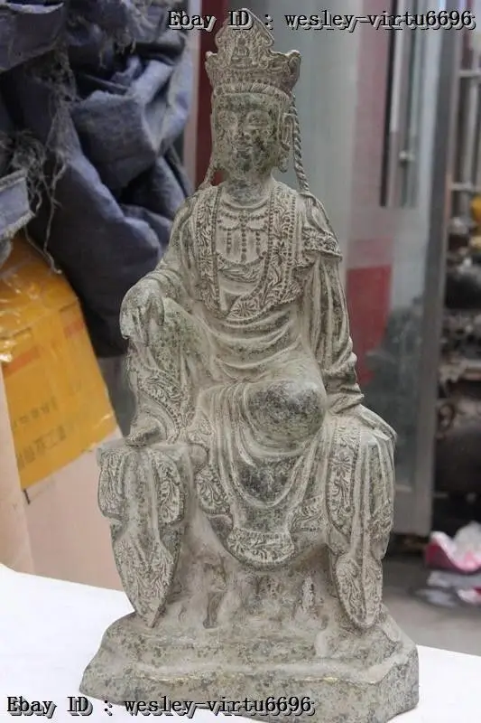 

13" Tibet Temple Bronze Kwan-yin Avalokitesvara Guan yin Bodhisattva Statue