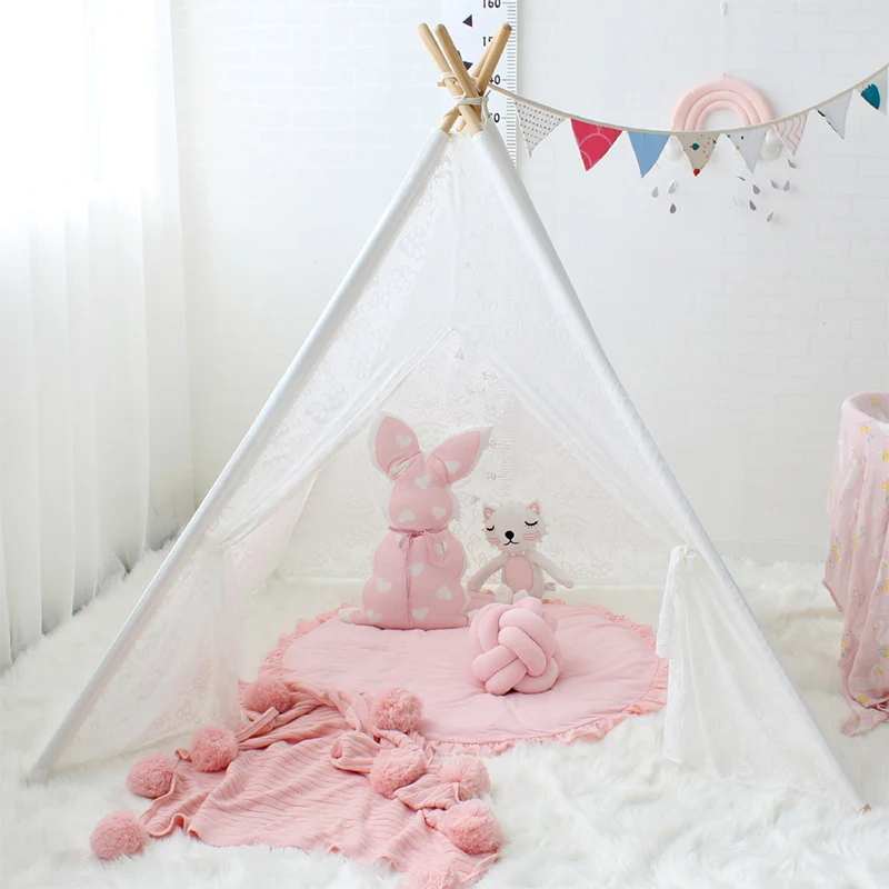 Кружевная игрушечная палатка для детей Tipi House домашняя уличная вигвам детские