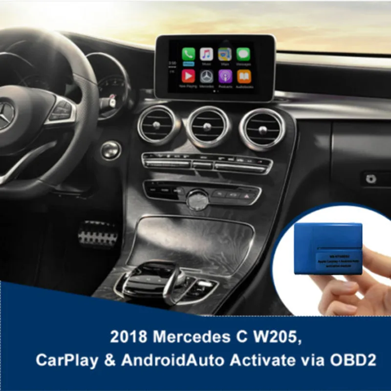 2017 2018 для Mercedes CarPlay Android автоматическая активация через OBD W205 C class W253 GLC|Кабели и