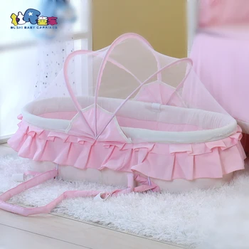 

New Baby Crib 0-2 Years Baby Bed set Portable Foldable cot playpens child station on the go cradle Mosquito Netting