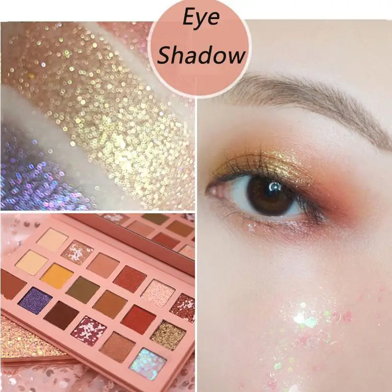 

Beauty Makeup Desert Rose Eyeshadow Palette 18 Colors Waterproof Long-lasting Glitter Eye Shadow
