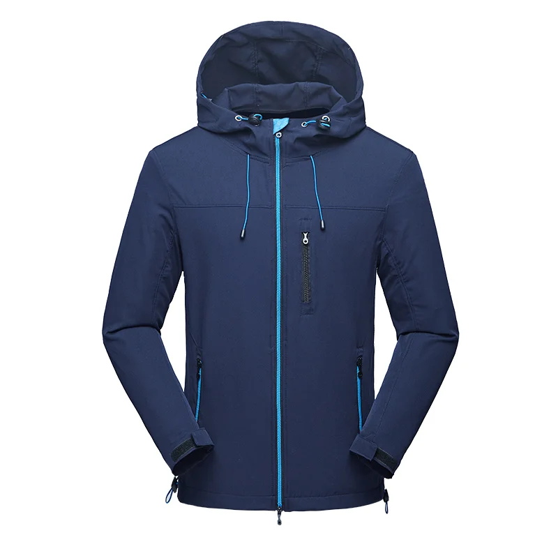 MANTLCONX летние быстросохнущие кожаные куртки мужские водонепроницаемые спортивные куртки Одежда дышащая мужская уличная куртка пальто - Цвет: Синий