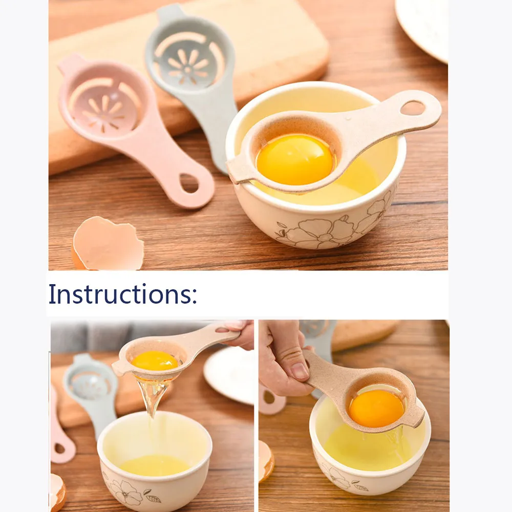 Разделители для яиц силиконовый инструмент для яиц желток Белый сепаратор ручной держатель сито для приготовления торта мини удобные Кухонные гаджеты F1218