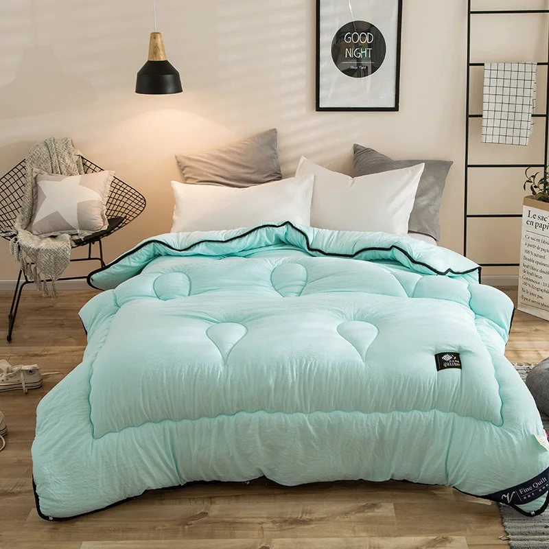 Зимнее одеяло, свежесть, стильное, утолщенное, одеяло, хлопок, стирается, мягкое Стёганое одеяло, 200*230 см, bea green, для дома, постельные принадлежности, зимние одеяла