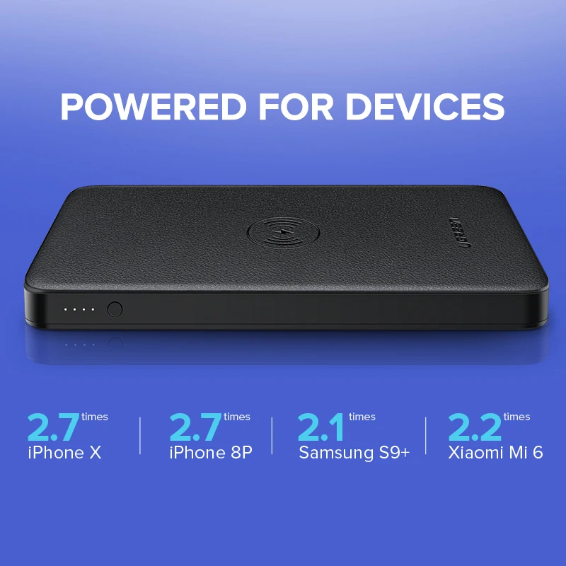 Ugreen 10000mAh Qi Wireless Charger Power Bank 18W USB PD Powerbank For iPhone X 8 Macbook Samsung S9 External Battery Poverbank