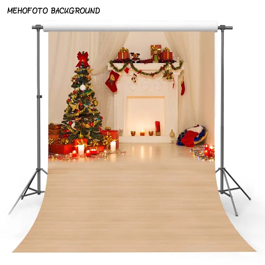 

MEHOFOTO Christmas Photography Background Photo Studio Props 5X7FT Xmas Tree Baby Shower Photo Backdrops Vinyl ST-521