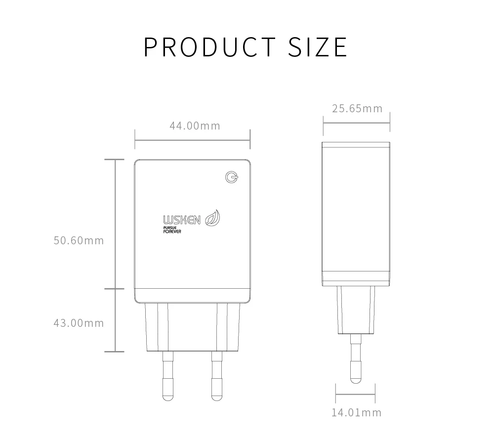 WSKEN USB зарядное устройство для телефона max 2.1A 4 порта Зарядка для телефона для iPhone X 8 7 redmi note 5 для samsung galaxy s8 S9 note8