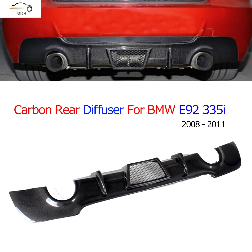 E92 Carbon Fiber Rear Diffuser For BMW E92 335i M Tech Bumper 2008 2009