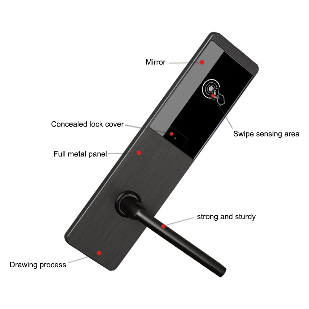 Электронный дверной замок из цинкового сплава, умный замок с сенсорным экраном для дома, отеля, квартиры
