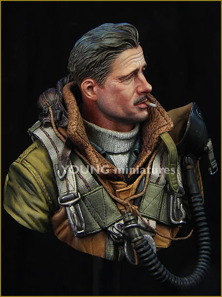Resin Kits 1 10 US Bomber Command soldier WWII bust Unpainted Kit Resin Model Free