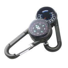Мульти-функциональный карабин Пластик Водонепроницаемый противоударный Отдых на природе высокая точный компас термометр портативный аксессуар