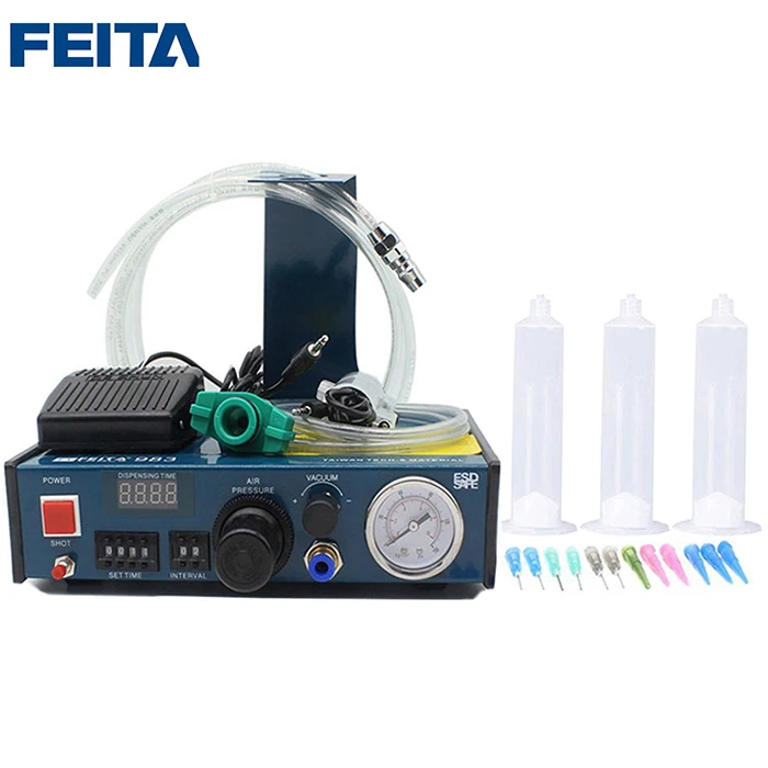 FEITA 983 автоматический контроль клея капельница паяльная паста жидкий автоматический шприц дозирующая машина промышленный DIY применение - Цвет: FEITA 983