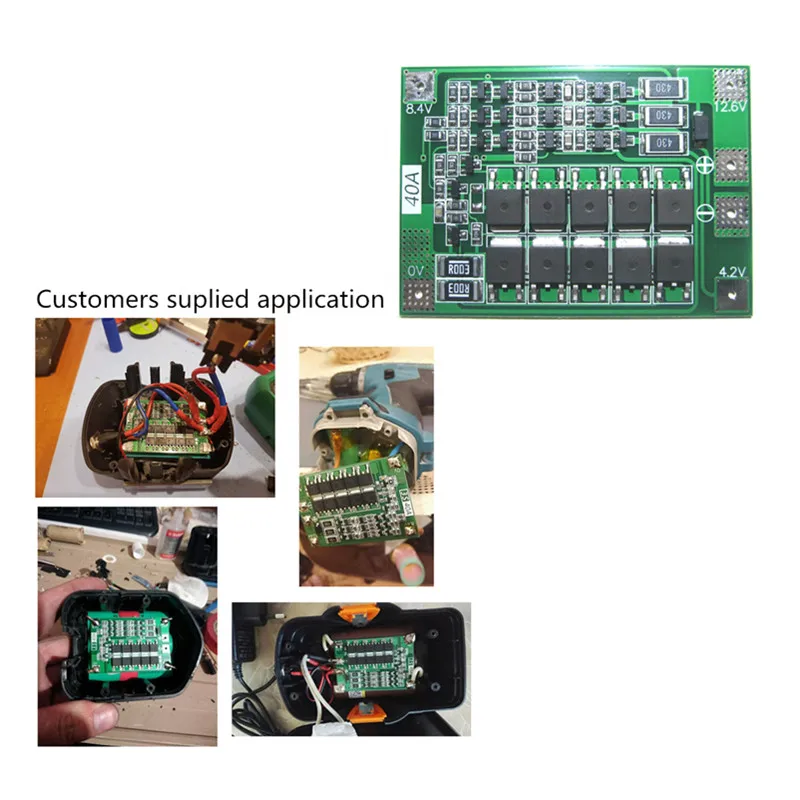 

Free Shipping BMS 3S 40A Balance 18650 3.7V Li-ion battery protection board equalizing startable drill