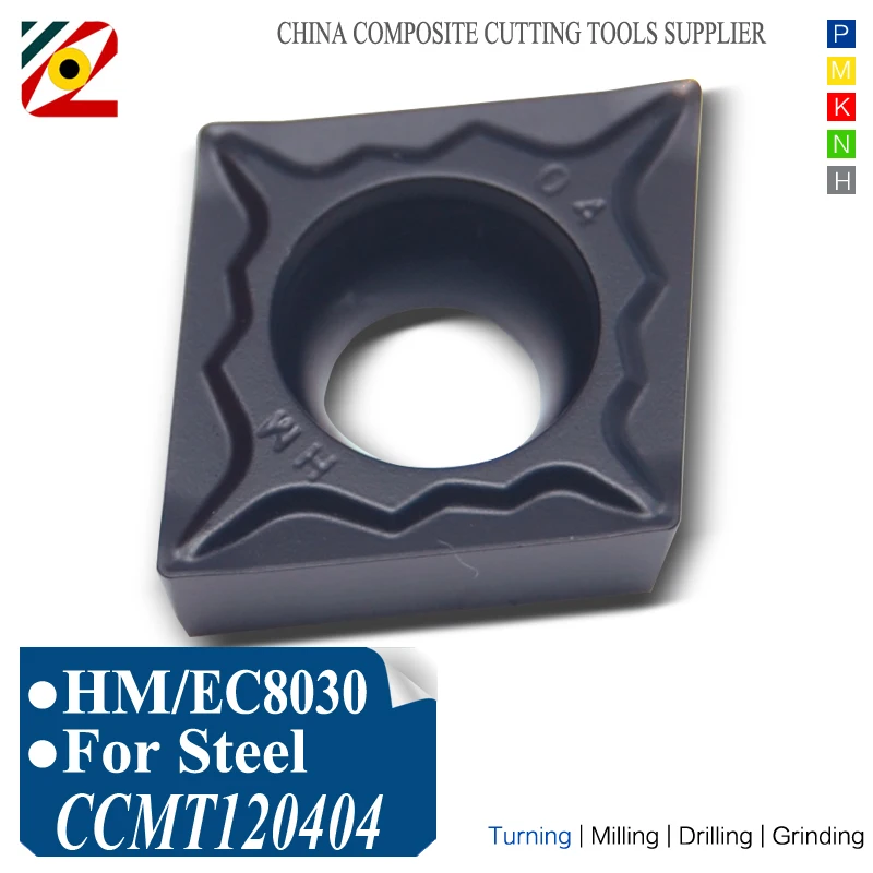 

EDGEV CNC Carbide Inserts 10pcs CCMT120404 CCMT 120404 CCMT431 HM EC8030 Boring Turning Tools Tungsten Blade for Steel P type