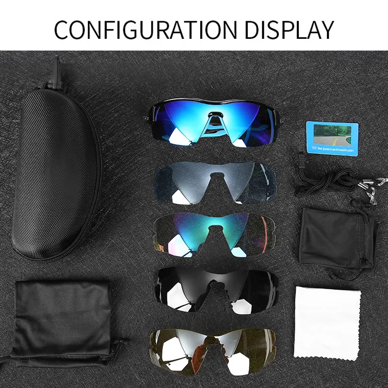 INBIKE, спортивные поляризационные очки, мужские, женские, велосипедные солнцезащитные очки, для горного велосипеда, защитные очки, 5 линз, близорукость, оправа, велосипедные очки
