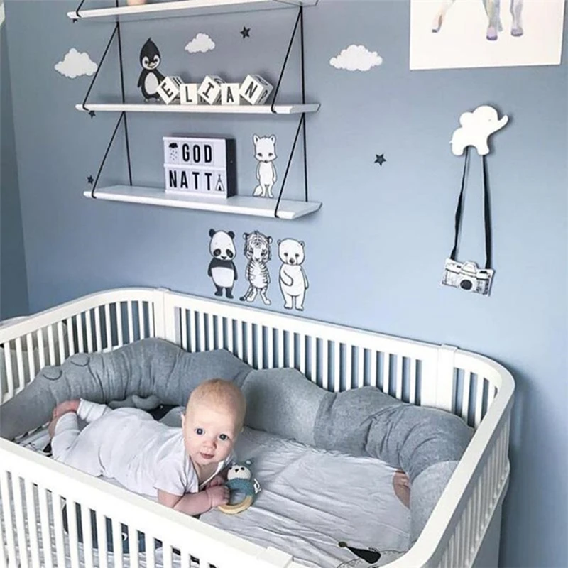 185 см новорожденных кроватки бампер утешительные подушка-крокодил Детская комната Декор игрушечные лошадки кровать бамперы для