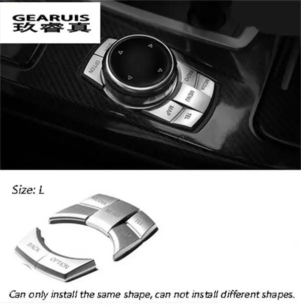 Автомобильный салон, Торпедо мультимедийных кнопок декоративная накладка для BMW x1x3x4/F26/x5/F15x6/F16 1/2/3/5 серий F30 F10 2011 - Название цвета: Size L
