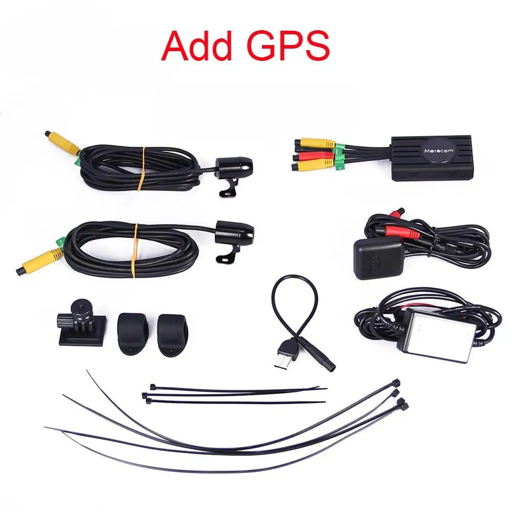 Add GPS 2CH M2F wifi Dual 1080 p Full HD мотоцикл dvr с водонепроницаемым объективом Dash камера Встроенный g-сенсор Opitonal gps и пульт дистанционного управления - Название цвета: Add GPS