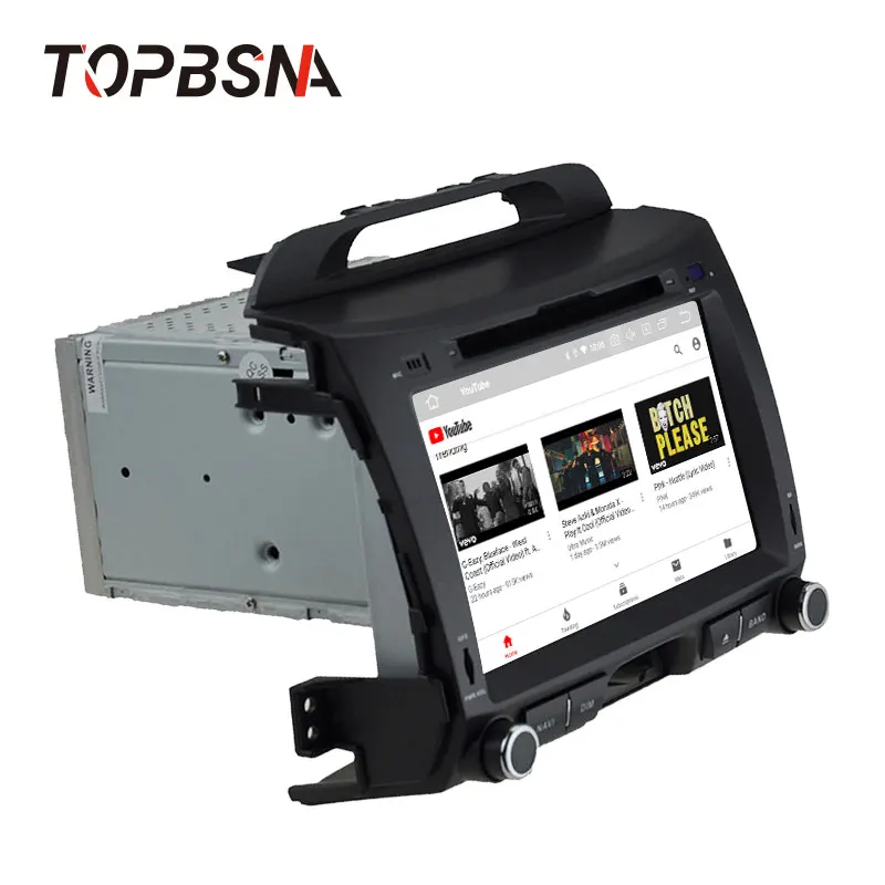 Best TOPBSNA Android 9.0 Car DVD player For KIA SPORTAGE 2010-2015 2 Din Car Radio GPS Navigation Multimedia Stereo WIFI Headunit RDS 3