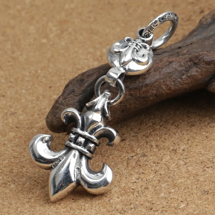 

Asg Choker Necklace Wholesale S925 Pure Fashion Thai Restoring Ancient Ways Personality Anchor Pirate Hook Pendant Male Money