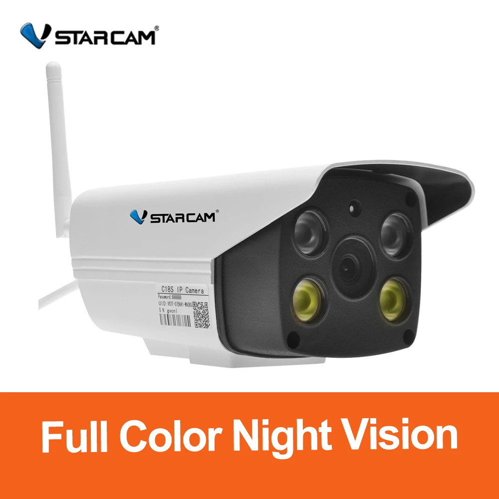 

VStarcam C18S Gun 1080P Waterproof WiFi IP Camera IR Night Vision Full Color Sound Light Repellent Camcorder