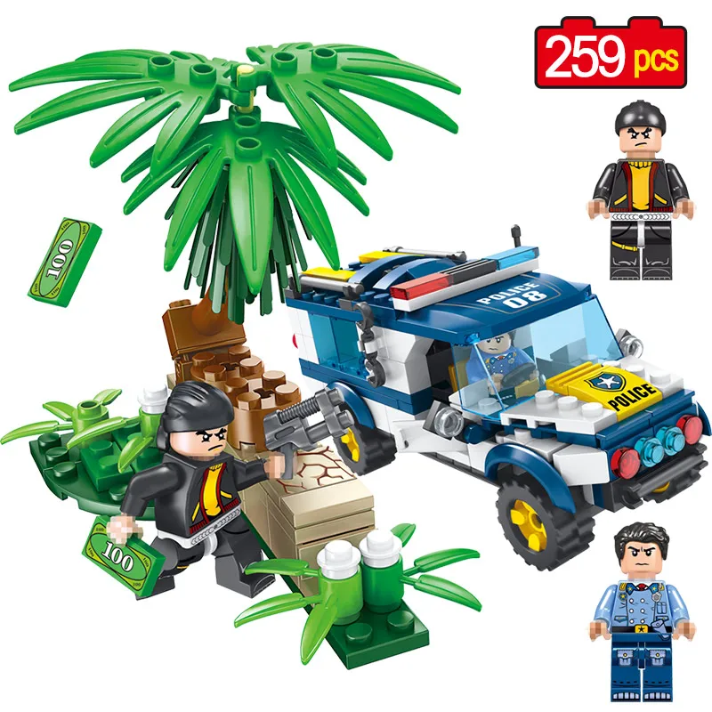 

City Police Series Technology Hunting In The Forest Action Figures Building Bricks Blocks Enlightenment toys for Children