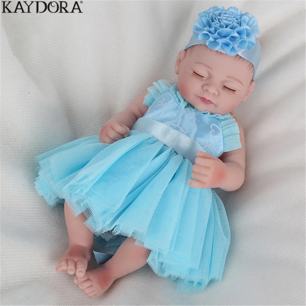 KAYDORA Reborn Sleeping Baby Doll 10 дюймов Милые силиконовые игрушки для девочек реалистичные