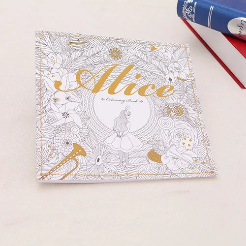 Alice In Wonderland Colouring Book Secret Garden Style Coloring Relieve Stress Kill Time Graffiti Painting Drawing Books From Office School